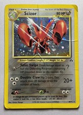 2001 Pokemon Neo Discovery Scizor Holo Rare 10/75 WOTC Vintage HP/DMG picture
