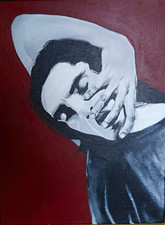 Original Acrylic Portrait Painting 12x15.5