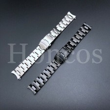 Curved Ends Metal Bracelet Stainless Steel Watch Band Strap 20mm 22mm Fits Seiko picture