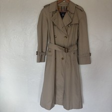 Vintage 90’s BURBERRYS  Trench raincoat Nova Check Belt CLASSIC khaki Womens 4P picture