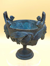 19th Century  Grand Tour Patinated Cast Metal or Bronze Wine Cup, Roman or Greco picture