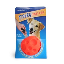 Tricky Treat Ball for Dogs - Orange, Medium (3.5