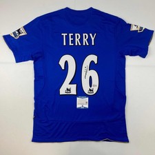 Autographed/Signed John Terry Chelsea FC Blue Soccer Jersey Beckett BAS COA picture