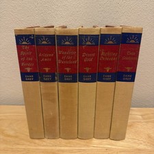 Zane Grey Lot Of 6 Hardcover Books Walter Black Western - 0080 picture