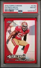 2010 Topps Chrome Patrick Willis RED REFRACTOR /25 PSA 8 NM-MT #C182 49ers  picture