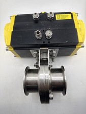 TopLine TOP-FLO TS092 Pneumatic Actuator + 316L Tri-Clamp Valve, Used picture