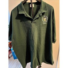 Hanes University of North Dakota Staff Polo Green Size 3X With Fighting Sioux Lo picture