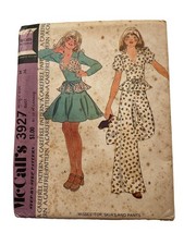 McCall’s 3927 Vintage 1974 Misses Top Skirt & Pants Size 14 UNCUT picture