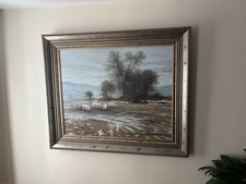 Rare Find In USA - Chinese Artist Chang Kai (Liaoning) Huge Oil Painting 48 X 40 picture