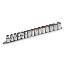 STEELMAN PRO 15-Piece 1/2-Inch Drive Shallow 6-Point Metric Socket Set, 78306 picture