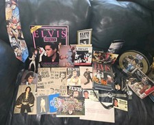 RANDOM ELVIS LOT LICENSE EPHEMERA POSTCARDS PEZ TIE CARDS ETC AS IS  picture