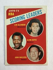 1971-72 Topps - League Leaders Kareem Abdul-Jabbar, Hayes, John Havlicek #138 picture