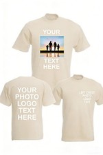 Custom Photo & Text T-Shirt - Add Your Own Image Logo Personalized Casual TShirt picture