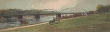 Market St Bridge Wilkes-Barre PA Fold-Out Panoramic Postcard Rotograph c.1905 picture