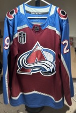 Adidas Primegreen Colorado Avalanche #29 MacKinnon Home Jersey 22 Cup Patch 54 picture