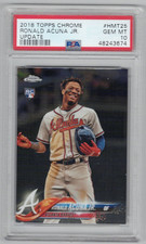 2018 Topps Chrome Update Ronald Acuna Jr RC #HMT25 PSA 10 GEM MINT Braves Rookie picture