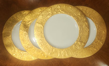 Rosenthal Magic Flute Sarastro Gold 22K Dinner Plates 11.25