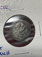 German State 1760 Silver One Kreuzer Saxony Ernst Friedrich Karl picture