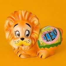 🦁 Leo Lion Zodiac Astrology Horoscope July August Figurine Bank Lefton Napco ♌️ picture