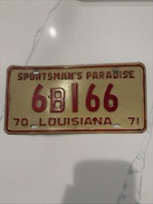 VINTAGE 1970 Louisiana License Plate 6BI66 picture