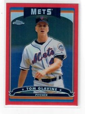 Tom Glavine Red Refractor #83/90   2006 Topps  Chrome   Mets picture