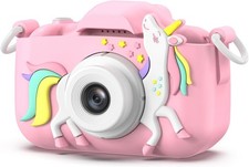Kids Digital Camera for Girls and boys 64GB 1080P 8X Zoom Unicorn Toy Gift picture