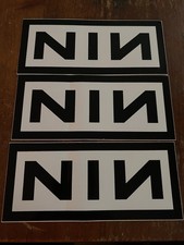 Vintage Nine Inch Nails NIN Logo Vinyl Stickers Set of 3 from Fragility Tour picture