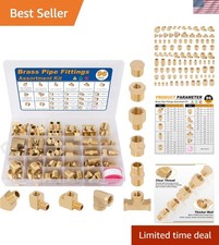 Complete 96PCS Brass NPT Pipe Fittings Assortment - High Pressure & Versatile picture