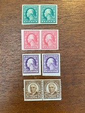 US 1916-14, Scott 481 482 483 484? Imperforate Pairs, MH OG,  picture