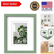 Timeless 8x10 Green Picture Frame with Plexiglass Cover - Mount or Stand picture