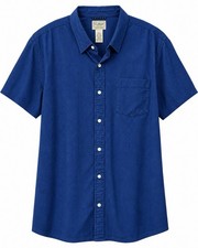 L.L Bean Seersucker Shirt Mens XXXL 3XL Blue Stripe Slightly Fitted Button Up picture