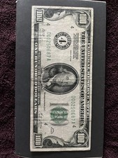 1928 $100 Dollar Bill-Redeemable In Gold-Cleveland 4 In Wheel Numerical VF picture