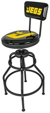 JEGS Adjustable Hydraulic Stool with Backrest [300 lb. Capacity] picture