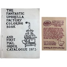 Rare 1973 FANTASTIC UMBRELLA FACTORY Catalog Coloring Book Charlestown RI Hippie picture