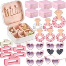Hotop 24 Pcs Bridesmaid Set - Jewelry Boxes Scrunchies Sunglasses Hair Clips picture