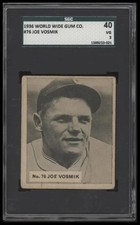1936 WORLD WIDE GUM JOE VOSMIK 76 VG V355 SGC 3 BASEBALL ST. LOUIS BROWNS picture