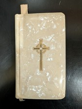 VINTAGE 1958 KEY OF HEAVEN PRAYER BOOK CATHOLIC DEVOTIONS CELLULOID COVER picture