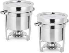 2x Stainless Steel Soup Warmer Fuel Holder Soup Station Commercial Grade Silver picture
