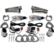 Granatelli 2.5in Stainless For Steel Electronic Dual Exhaust Cutout picture