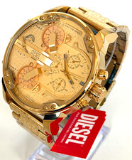 DIESEL DZ7479 Mr. Daddy 2.0 Chronograph Gold-Tone S/Steel Watch BNWT G/Box $425 picture