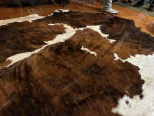 Brown & White Cowhide Hair-On Animal Skin picture