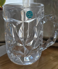 Tiffany & Co. Crystal Glass Mug Faceted Geometric Clear Made in Germany Sticker picture