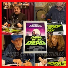 GEORGE ROMERO + CAST SIGNED Dawn of The Dead 1978 Movie Poster 27X40 - COA & PIC picture