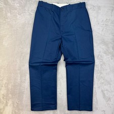 VTG Sears Roebucks Perma Prest Work Pants Mens 38x29 Navy Blue NOS NWT USA Made⁠ picture