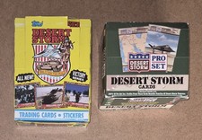 1991 Topps Desert Storm 36 Wax Packs Box & Pro Set 10 Cards Per 720 Cards Total picture