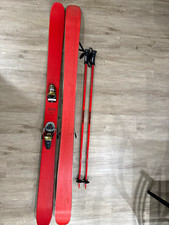 1000 All-Mountain Skis 186cm Red w/ gold look pivot bindings & faction poles picture