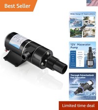Macerator Pump for Jabsco 18590-2092, 12V 12GPM, Self Priming Macerator Waste picture