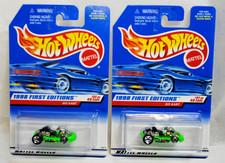 Hot Wheels 1998 First Editions 21 of 40 Go Kart Green LOT OF 2 picture