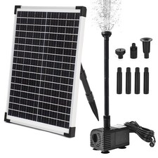 Eco-Worthy Solar Water Fountain Pump Kit 449 Gph Flow 25W Adjustable Dry-Run picture