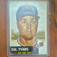 1953 Topps - Sal Yvars #11 New York Giants Baseball Base Set [Base] picture